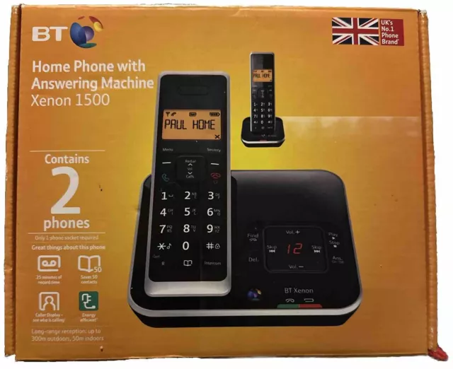 BT Xenon Telephone with Answer Machine - Twin