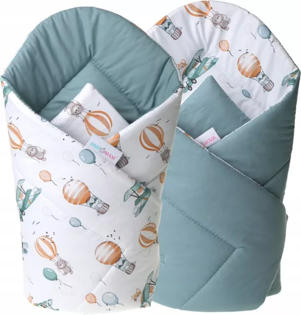 Baby Swaddle Wrap Newborn Bedding Blanket  Cool Breeze/Dreamy Flight