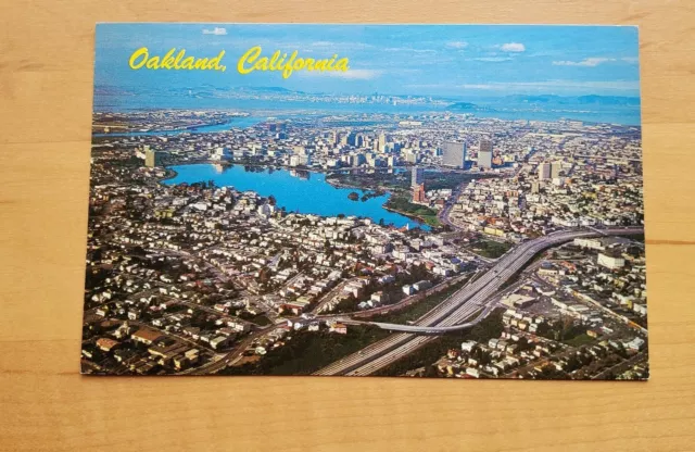 Aerial View Of Oakland Lake Merritt Treasure Island San Francisco CA Postcard