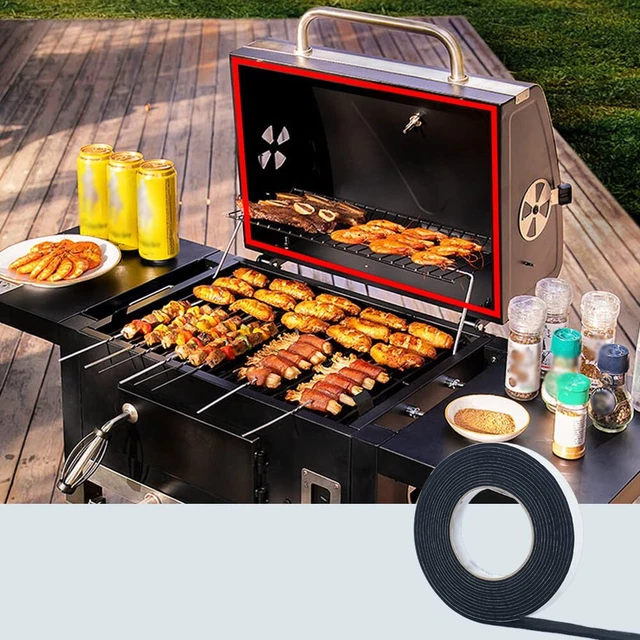 TAINO Bande D'étanchéité Pour Fumoir Barbecue Avec Fibre De Verre Autocollante Rsistante La Chaleur 6m 46076136