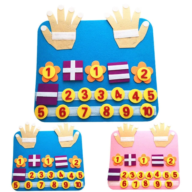 FELT BOARD FINGER Numbers Counting Kids Learning Toy Math Addition