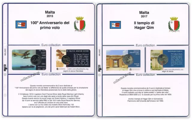 Master Phil Fogli Di Aggiornamento Per Monete Euro Coin Card Malta A Scelta