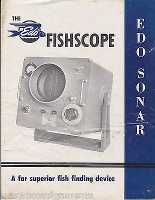 Edo Fish Scope Deep Sea Lake Sonar Vintage Graphic Advertising Sales Brochure