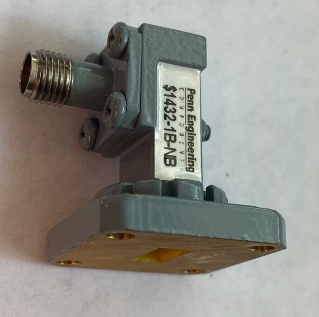 Penn Engineering Waveguide-to-Coax Adaptor , WR-42, 18-26.5 GHz, $1432-1B-NB