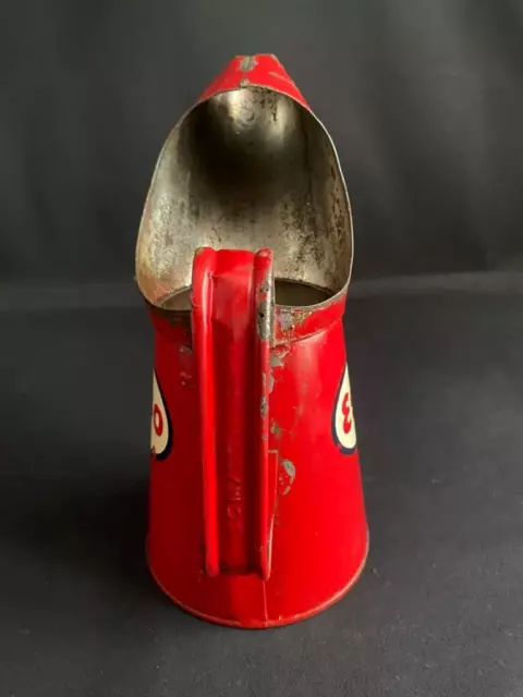 Esso Quart Garage Vintage Advertising Petrol Oil Can Jug Pourer 3