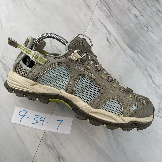 •Salomon Women's Techamphibian 127887 Hiking Mesh Lock Lace Shoes size 9