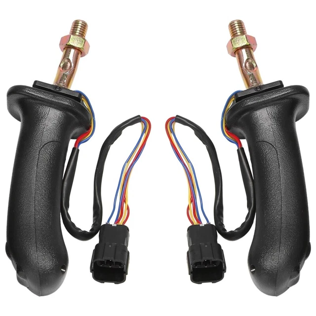 2Pcs L+R 3 Buttons Excavator Joystick Assy Handle Gears for Doosan DX1s