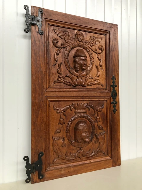 Stunning Neo Renaissance Door panel Carved all over with faces 1 3