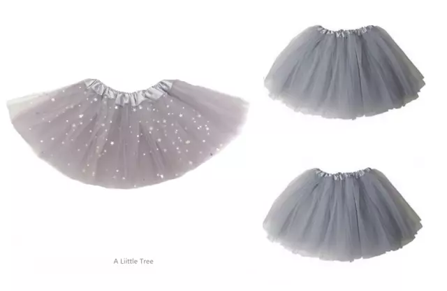 Grey High Quality KIDS WOMEN GIRLS Tutu Skirt Skirts Fancy Dress Hen Party