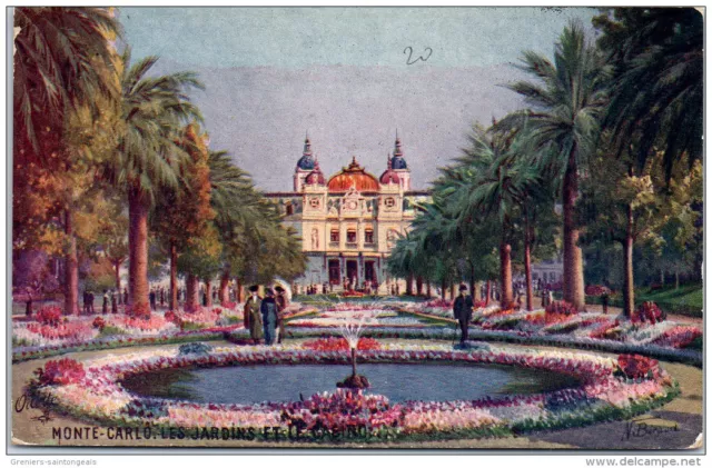 MONACO - MONTE CARLO - les jardins et le casino