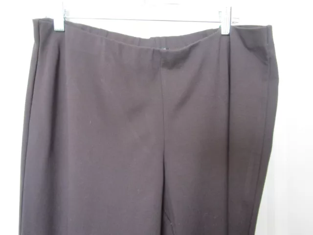 Eileen Fisher Womens Brown Italian Ponte Pull on Pants Size Large