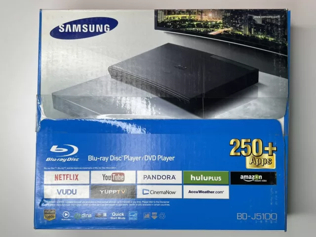Samsung BD-J5100 Blue Ray DVD Player 250+ Apps New in Box NEW SEALED