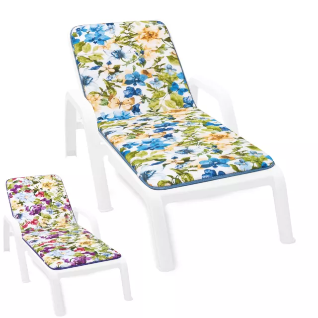 Coussin Longues Chaise Longue Fleurie Piscine Coprisdraio Transat Souple Pliant