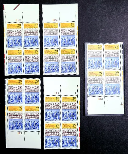 ¡Choice of Plate Blocks 2616 1991! ¡Estampillas colombianas como nuevas montadas sin montar o nunca montadas!