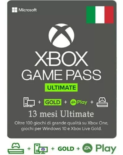 CODICE Xbox Game Pass Ultimate 12 mesi + 1 omaggio -NO VPN- assistenza WhatsApp