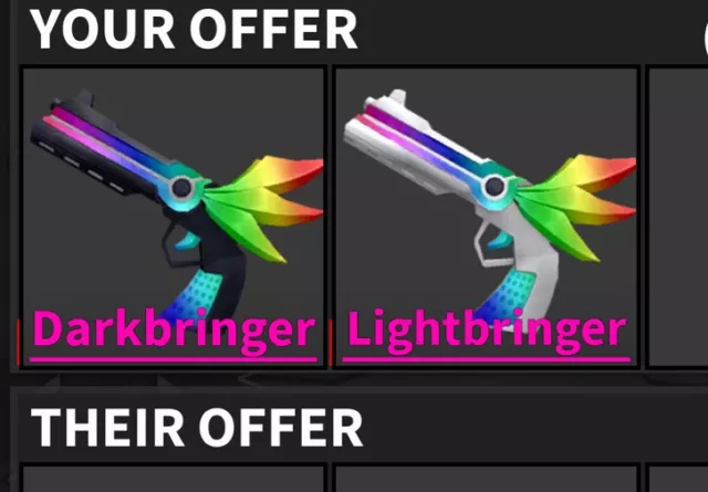 Set Mm2  Chroma Darkbringer Chroma Lightbringer 🙂 Offerta Super