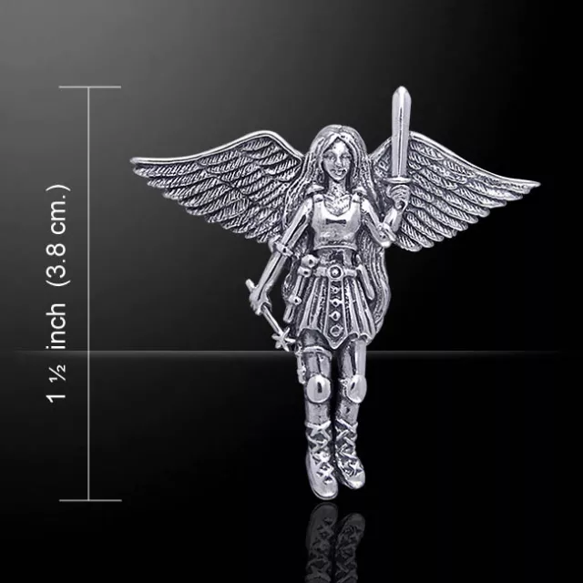 Angelic Fairy Warrior .925 Sterling Silver Pendant by Peter Stone Fine Jewelry 2