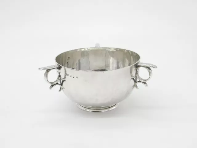 Tyg Quaich Cup argento sterling scozzese 1915 Edimburgo antico art deco