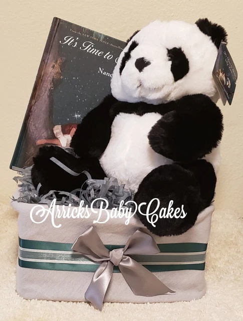Diaper Cake~It's Time To Sleep My Love~Baby Shower Gift~Unisex Cakes~Storybook🐼