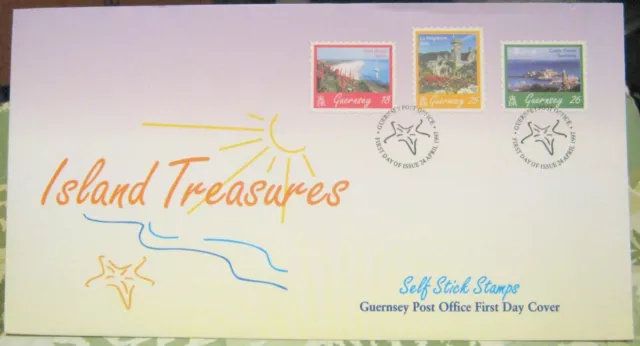 Guernsey FDC 1997 Island Treasures unaddressed