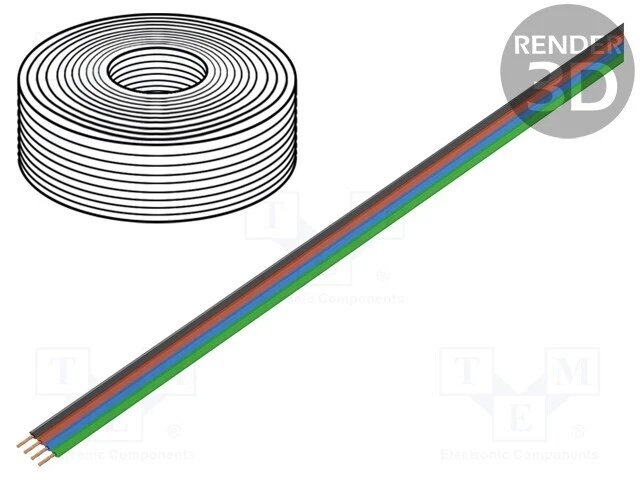 Fbk Toy 4x0, 25mm2 Flachbandleitungen Bariolé Lignes : Plate-Bande Cu