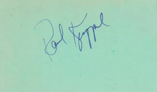 PAUL KREPPEL Signed  3X5 Index Card Actor/Jetson COA