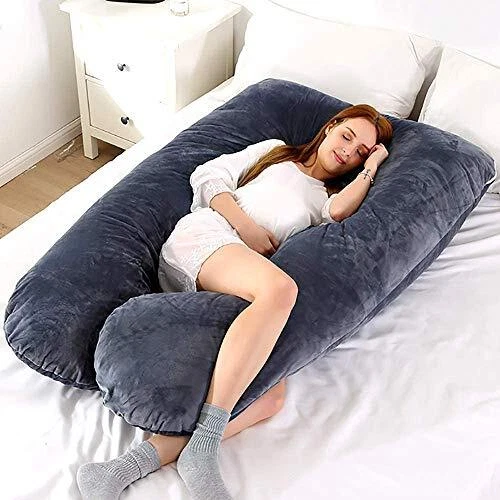 Pregnancy Pillows for Sleeping U Shaped Full Maternity Body Pillows with Remo...