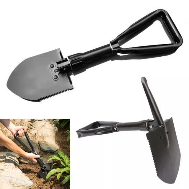 Compact Folding Shovel Spade Camping/Garden/Hiking Emergency Survival Kit Metal