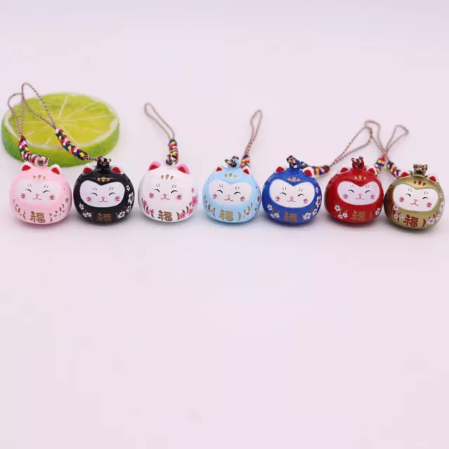 Cute Cartoon Japanese Lucky Cat Keychain Lucky Cat Trinket Car Key Pend'm'