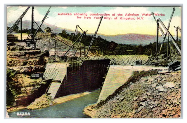 KINGSTON New York Ulster county ~ ASHOKAN DAM construction ~ Reservoir