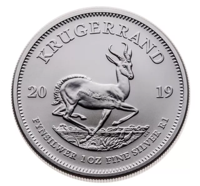 2019 1 OZ South African Silver Krugerrand Coin BU from roll 40.00