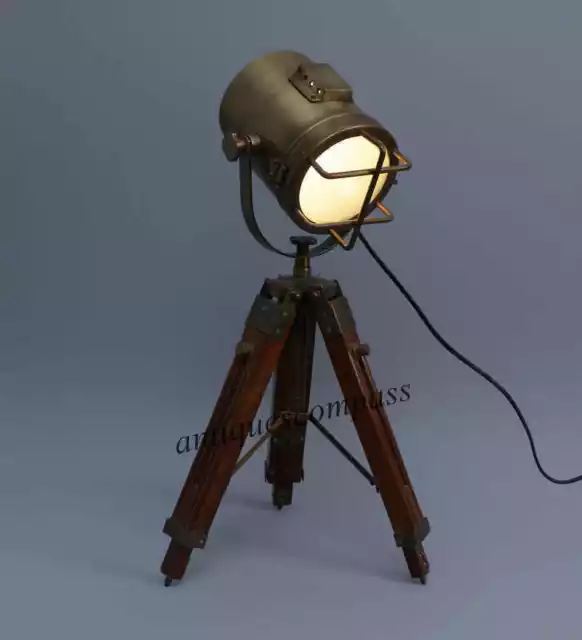 Antiquetable Lámpara Foco Reflector Acabado Mini Pequeño Escritorio Vintage
