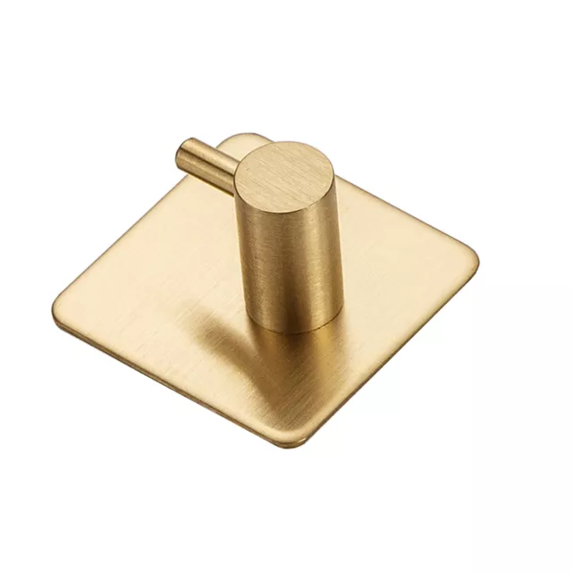 2/6X Stainless Steel Self Adhesive Wall Hook Stick Hanger Bathroom Kitchen Doors