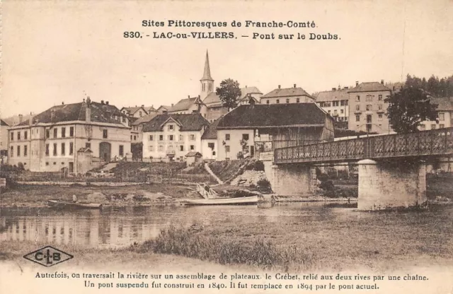 LAC-ou-VILLERS - Pont sur le Doubs - Sites Pittoresques de FRANCHE-COMTE