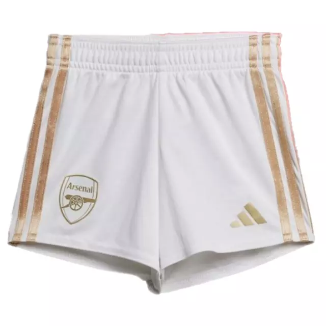 Arsenal Baby Football Shorts (Size 18-24m) adidas 23/24 Home Infant Shorts - New
