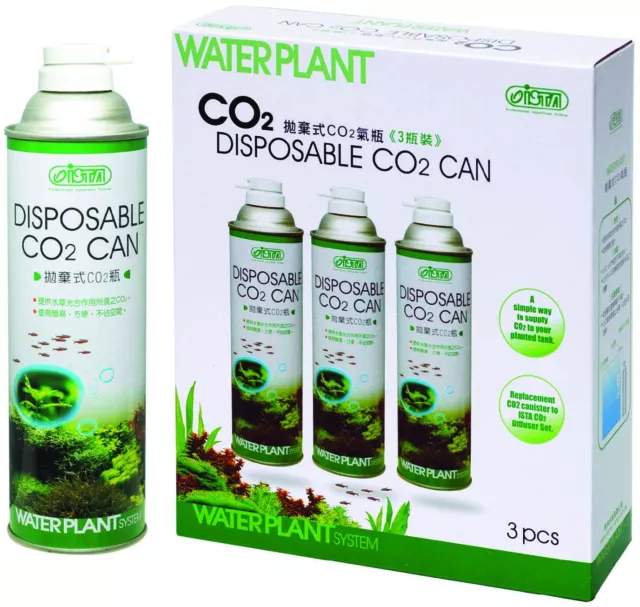 Ista Waterplant Disposable CO2 Can x3 Pack Planted Plant Fish Tank Aquarium