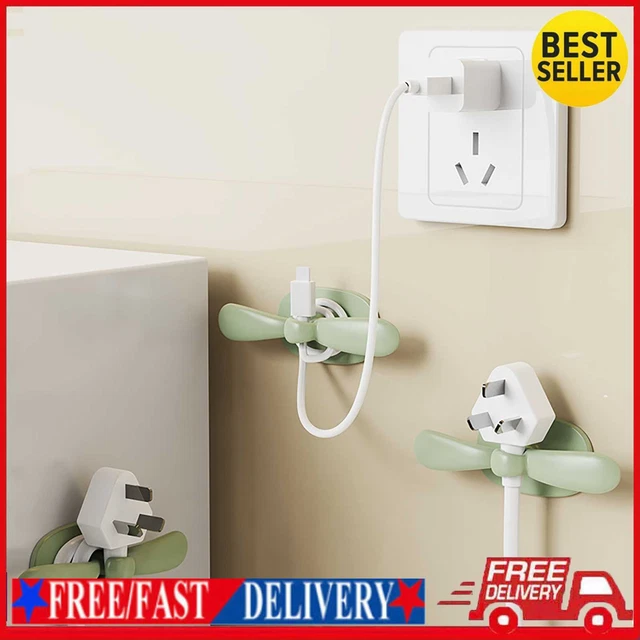 Práctico organizador de cable de alimentación en forma de brote duradero para sala de estar