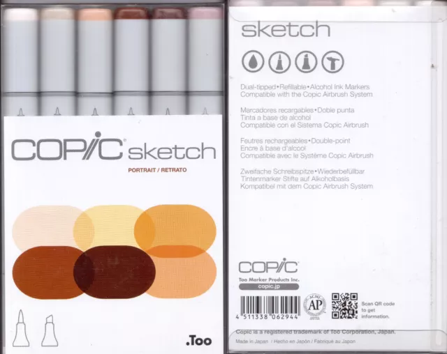 Copic Sketch PORTRAIT Markers NEW Made in Japan