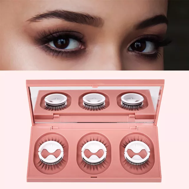 6Pcs Eyelashes Self-Adhesive Natural Multiple Reversible Glue Free Reusable Box