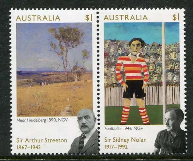 2017 Arthur Streeton & Sidney Nolan - MUH Pair of Stamps