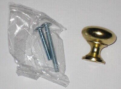 Lot Of 26 Polished Brass Round Cabinet Door Hardware / Pull - 1 1/8"