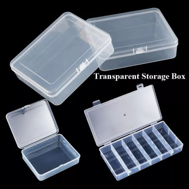 Square Transparent Storage Box Transparent Sundries Organizer  Packing Boxes