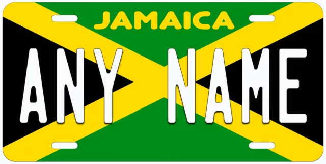 Jamaica Flag Any Name Personalized Novelty Car License Plate