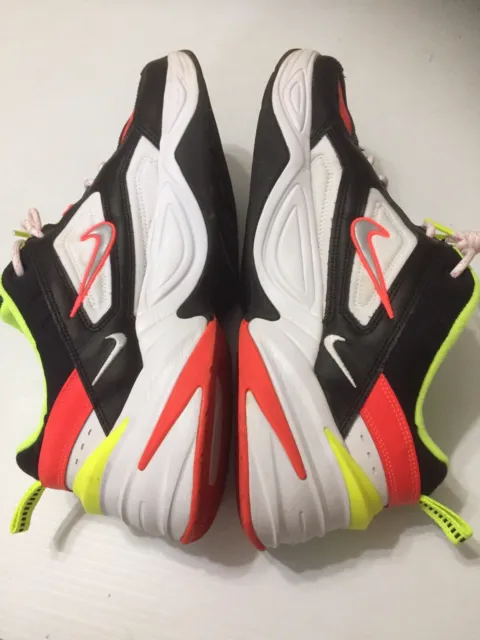 Men’s Nike Air Monarch M2K Tekno White/Black/Neon Orange & Green Sz12 C12969-003