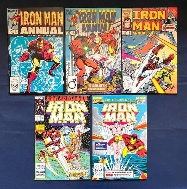 INVINCIBLE IRON MAN ANNUALS 5 Book LOT #s 6 7 8 9 10 HIGH GRADE  RUN! 