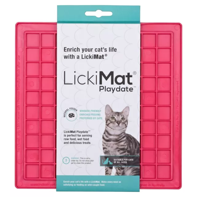 LickiMat Playdate Chat Rose , Chats Anti-schling-matte, Neuf