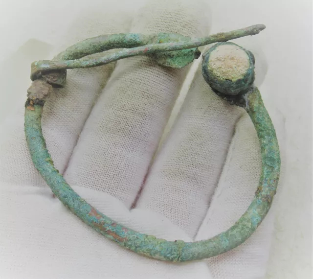 A39 Ancient Viking Norse Scandinavian Bronze Omega Brooch Circa 900-1100Ad