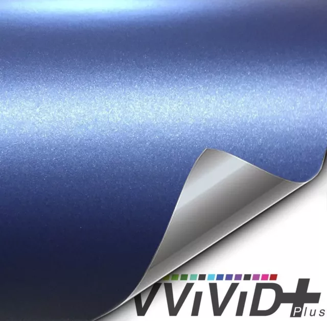 VVivid 2020 VVivid+ Matte Metallic Navy Blue (Ghost) Vinyl Car Wrap Film | V211