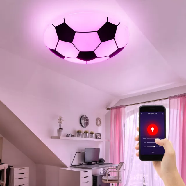 Plafonnier Lampe pour Chambre D'Enfant Variateur Google Alexa Smart RGB LED