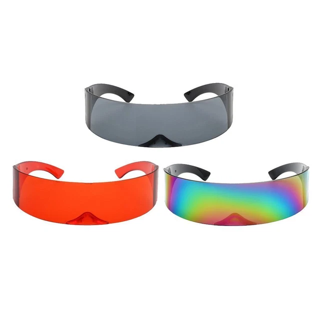 Occhiali Da Sole Con Scudo Futuristico Oversize Per Donna Uomo Moda